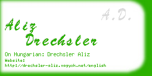 aliz drechsler business card
